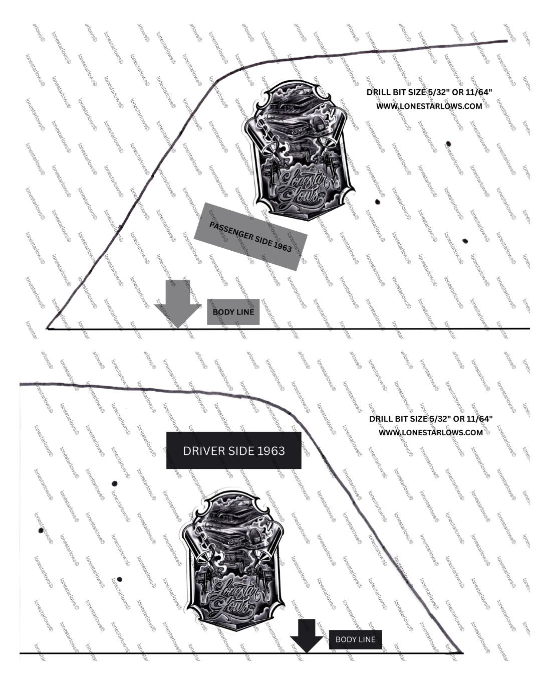 1963 Impala Quarter Emblem Template
